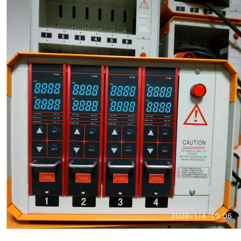4 sets of orange temperature control boxes
